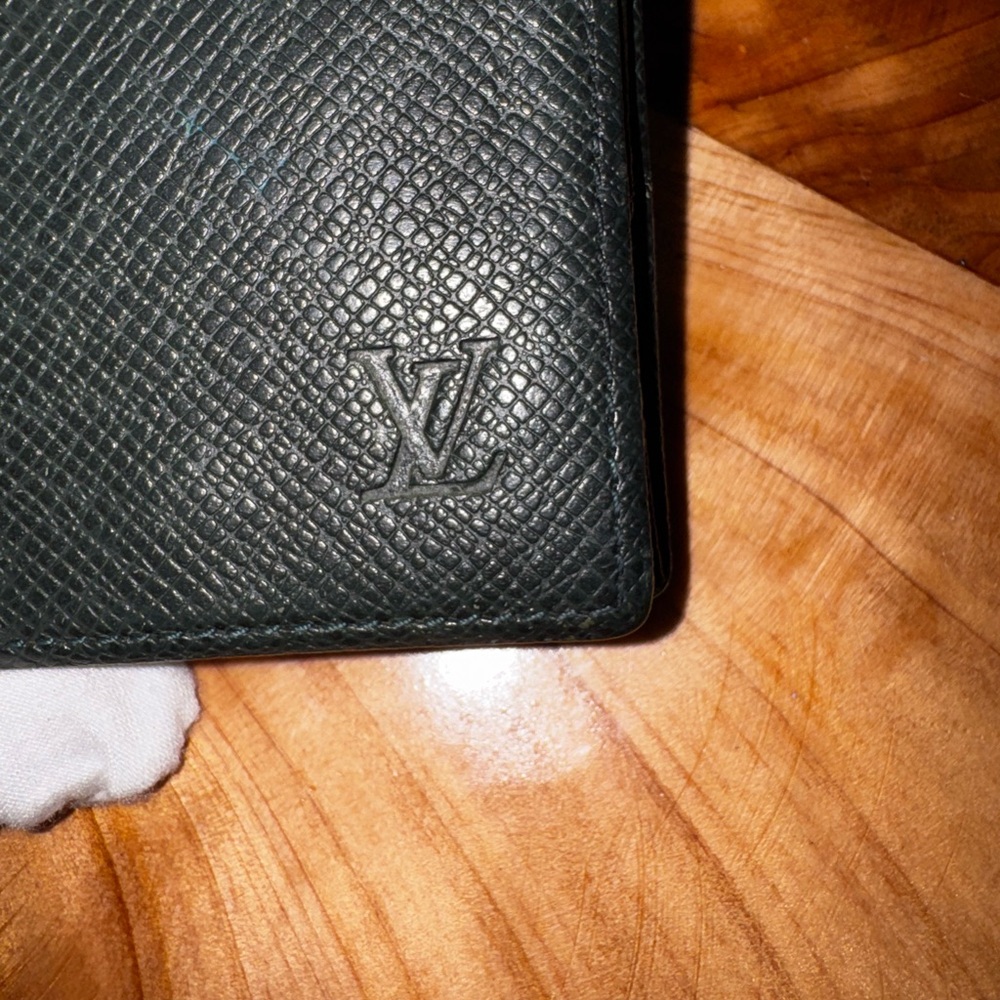 EGA Louis Vuitton Taiga Porte Mannaie Boite Leather Coin Purse Wallet - Picture 7 of 13